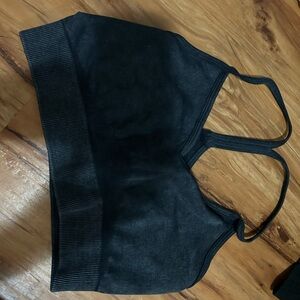 Black Strappy Sports Bra